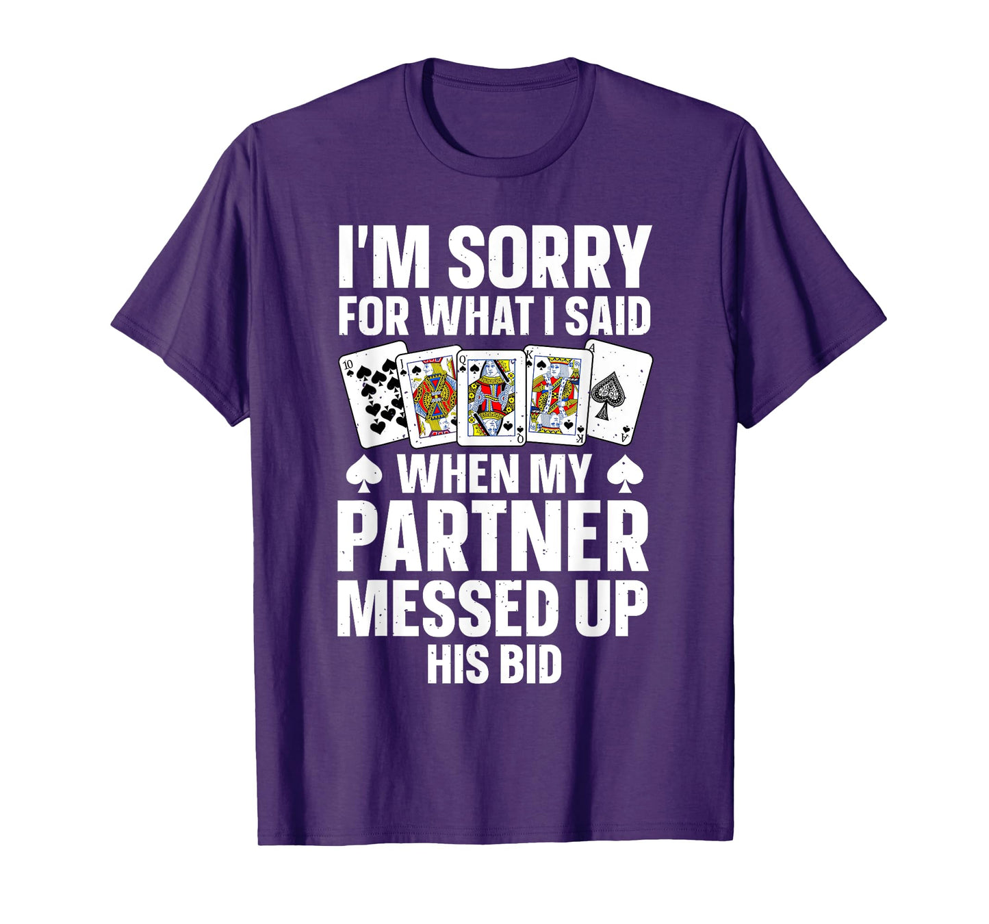 Funny Spades Art For Men Women Kids Card Game Spades Player T-Shirt