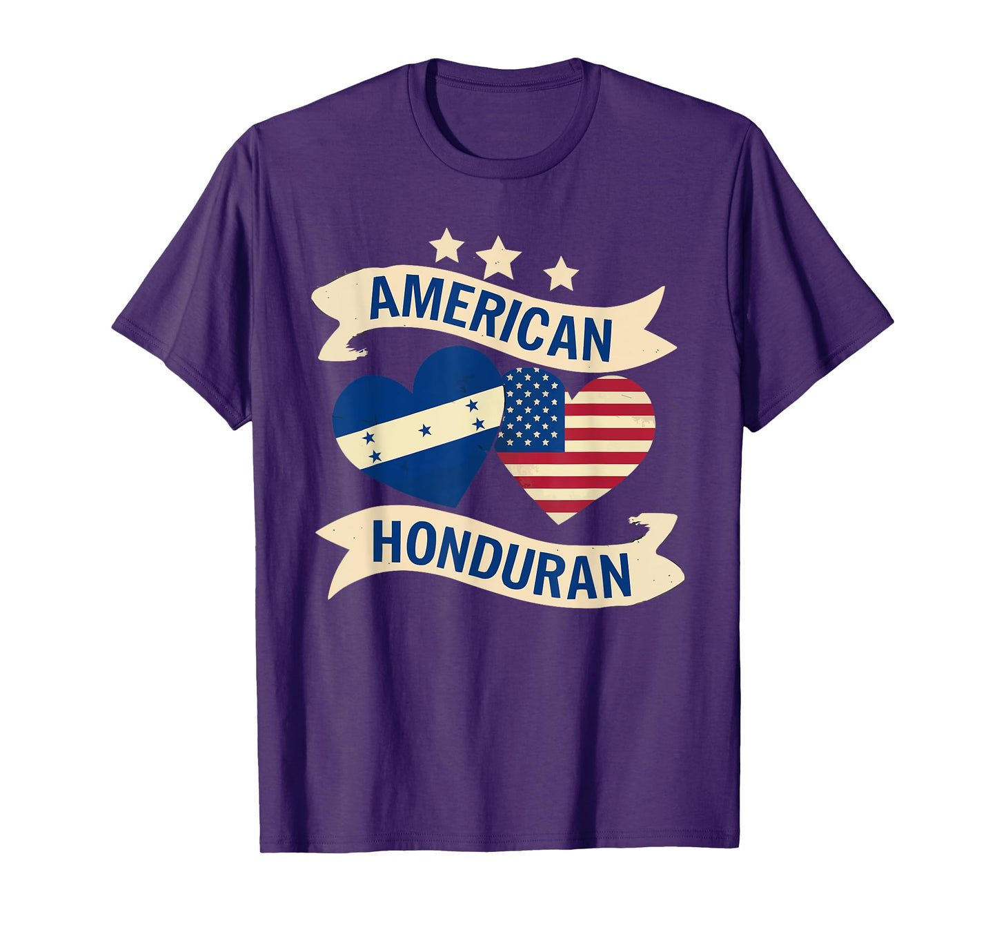 Half American Half Honduran USA Flag Honduras America T-Shirt