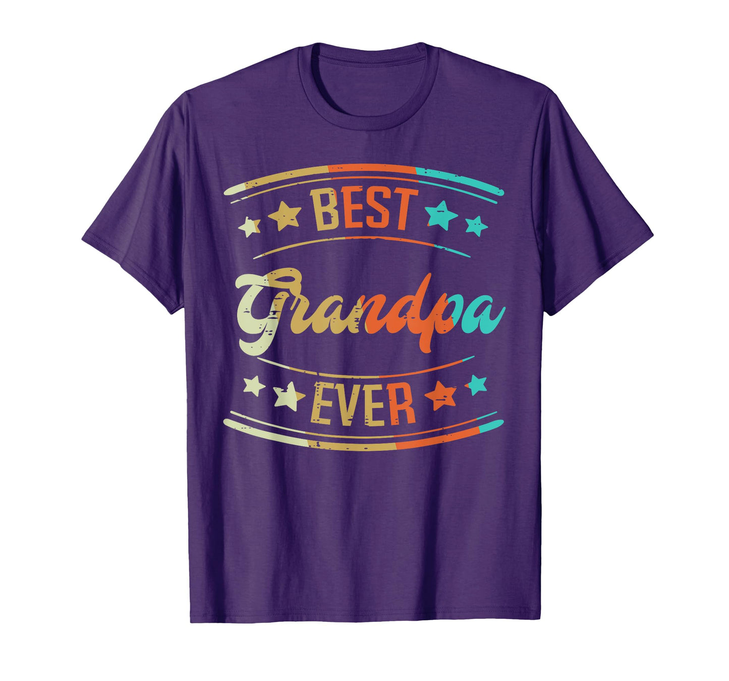 Best Grandpa Ever Retro Fathers Grandparents Day Papaw Men T-Shirt