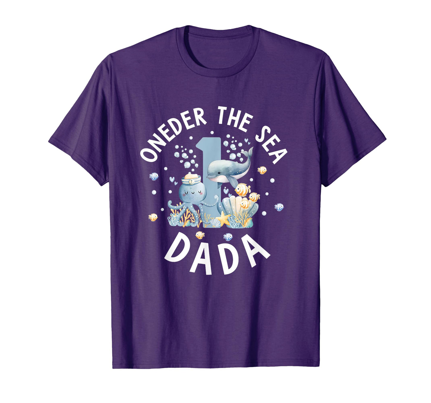 Oneder The Sea Dada Birthday Girl Boy Matching Family T-Shirt