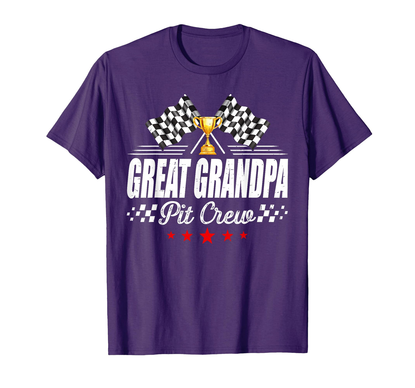 Great Grandpa Pit Crew Race Car Racing Birthday Party T-Shirt