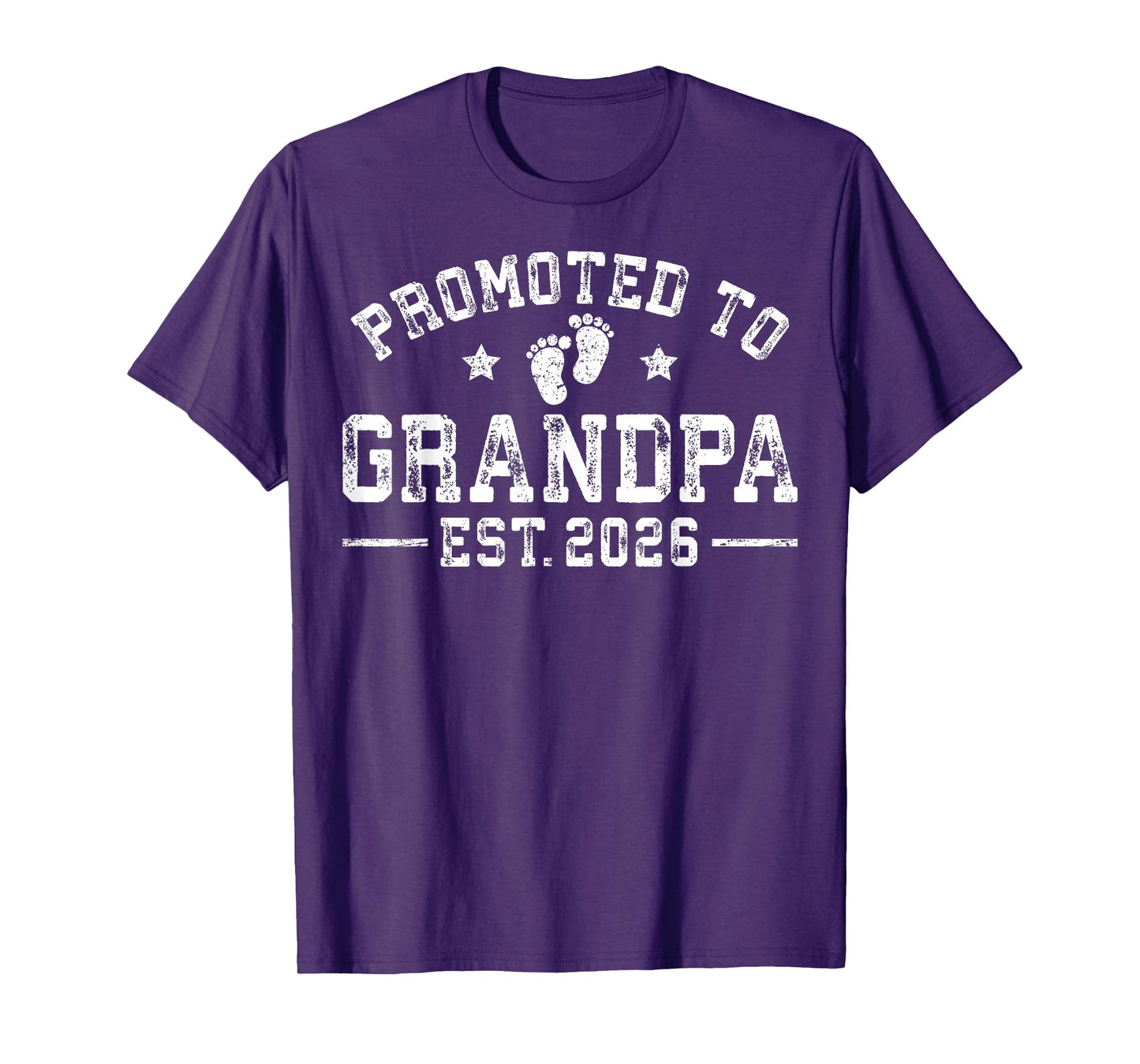 Promoted to Grandpa est. 2026 Grandparents Baby Announcement T-Shirt