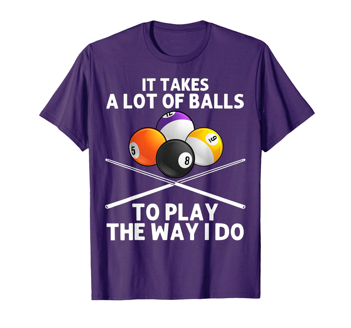 Funny Billiards Art For Men Boys Billiard Lover Pool Player T-Shirt