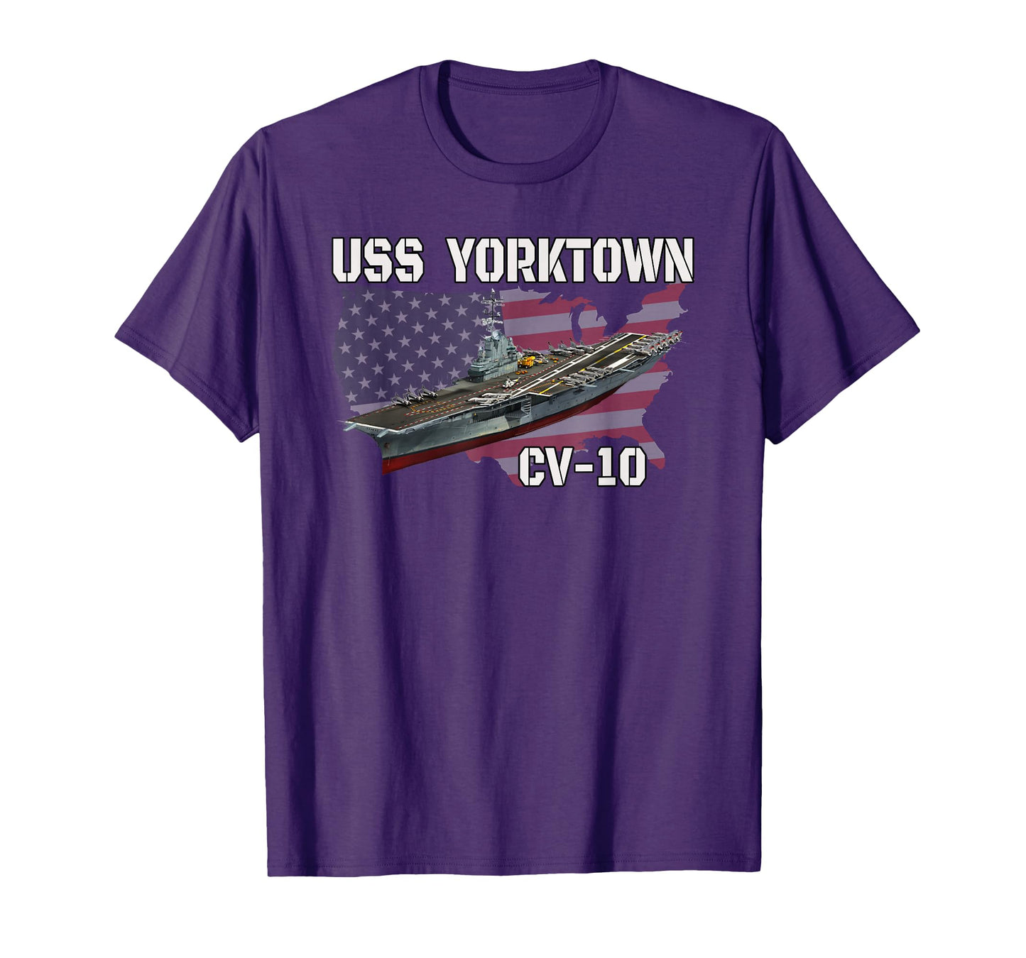 USS Yorktown CV-10 Aircraft Carrier Veterans Day Grandpa T-Shirt
