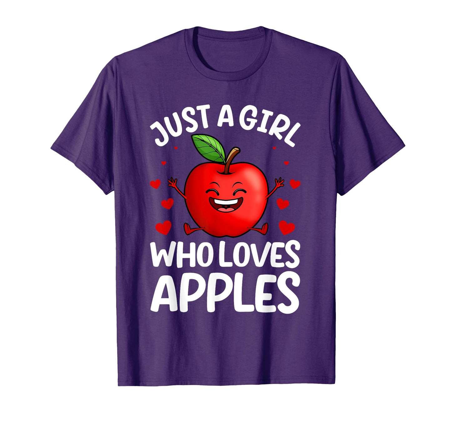 Funny Apple Art For Girls Kids Women Apple Fruit Lover Apple T-Shirt