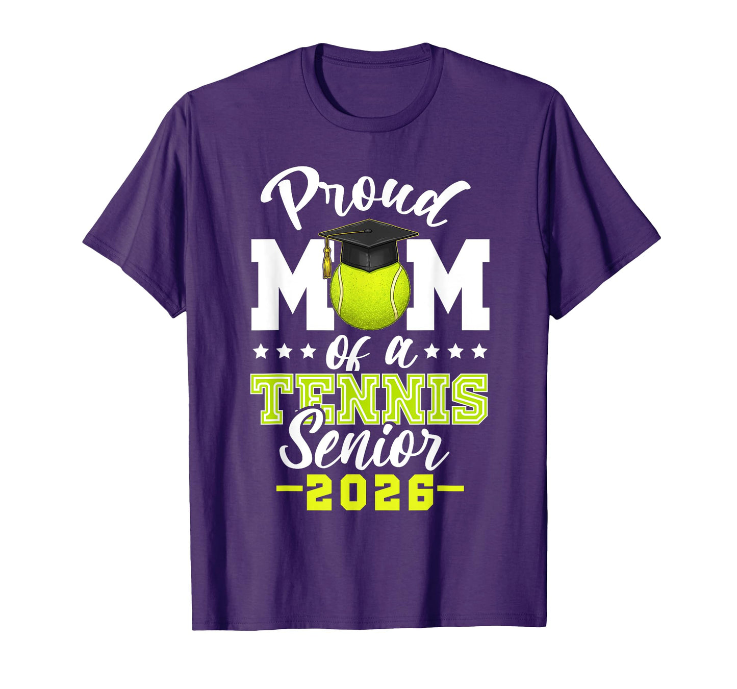 Proud Mom of a tennis senior 2026 graduation gifts T-Shirt