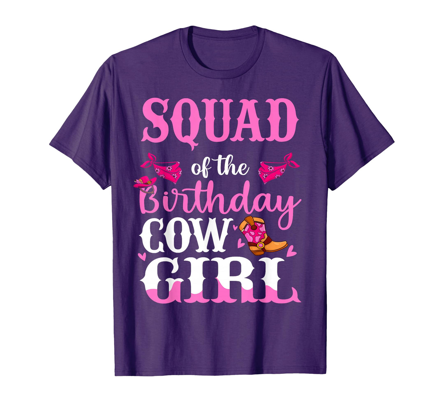 Squad of The Birthday Cowgirl Team Rodeo Bday Girl Party T-Shirt