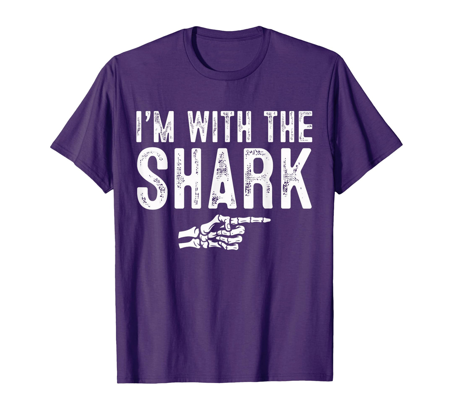 I'm with The Shark Easy Costume Halloween Couples Matching T-Shirt