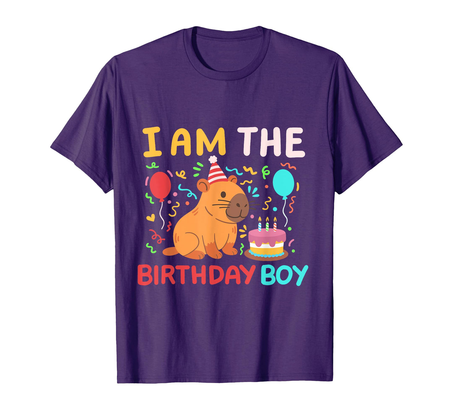 I'm The Birthday Boy Cute Capybara Kids Bday Family Matching T-Shirt