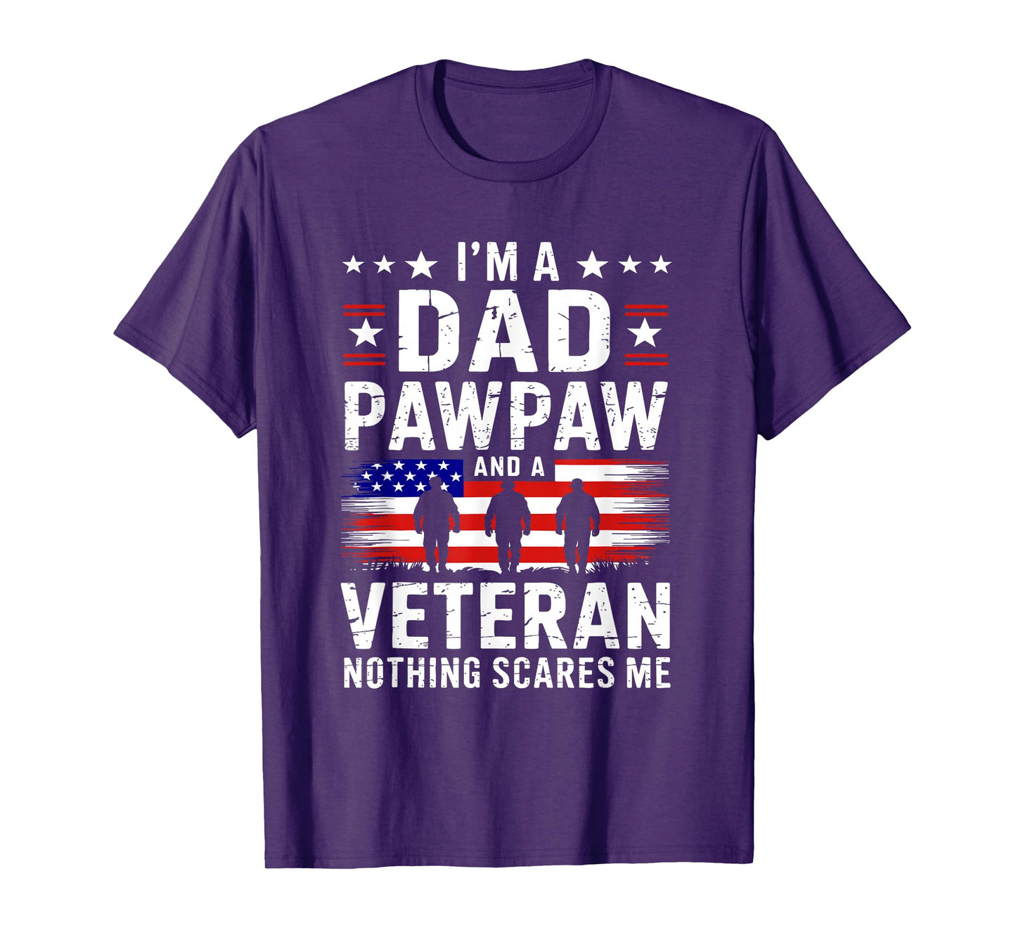 I'm A Dad Pawpaw And A Veteran Shirt Men Grandpa Fathers Day T-Shirt