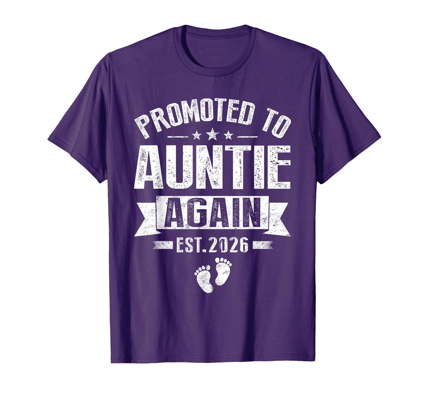 Promoted To Auntie Again Est 2026 Pregnancy Announcement T-Shirt