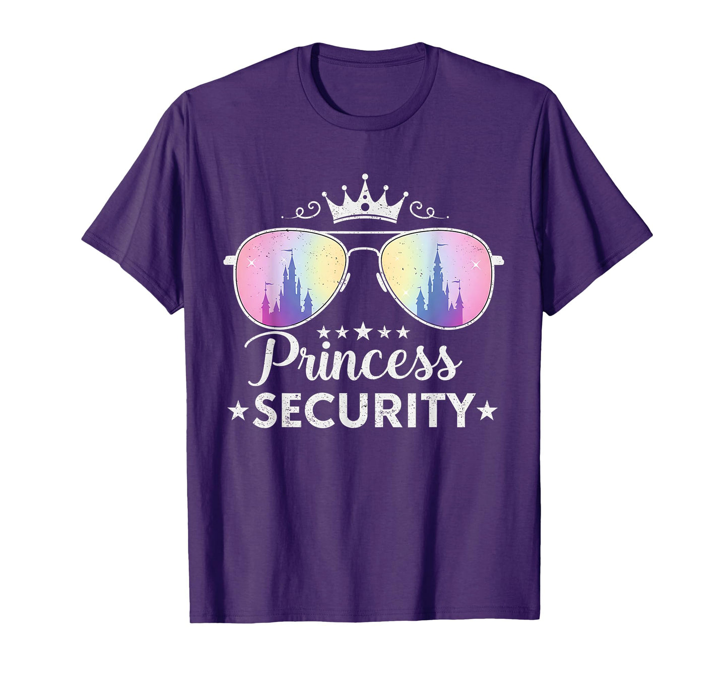 Princess Security Retro Castle Matching Family Birthday T-Shirt