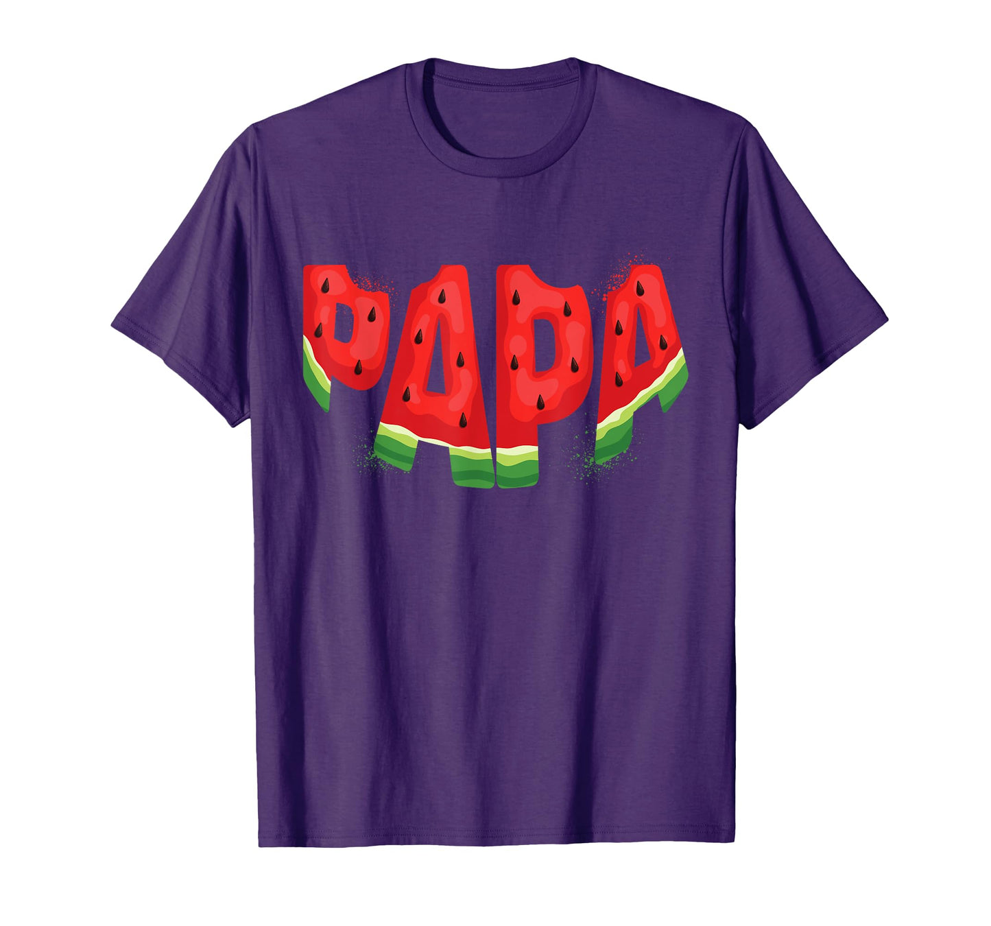 Funny Papa Watermelon Summer Fruit Family Matching Birthday T-Shirt