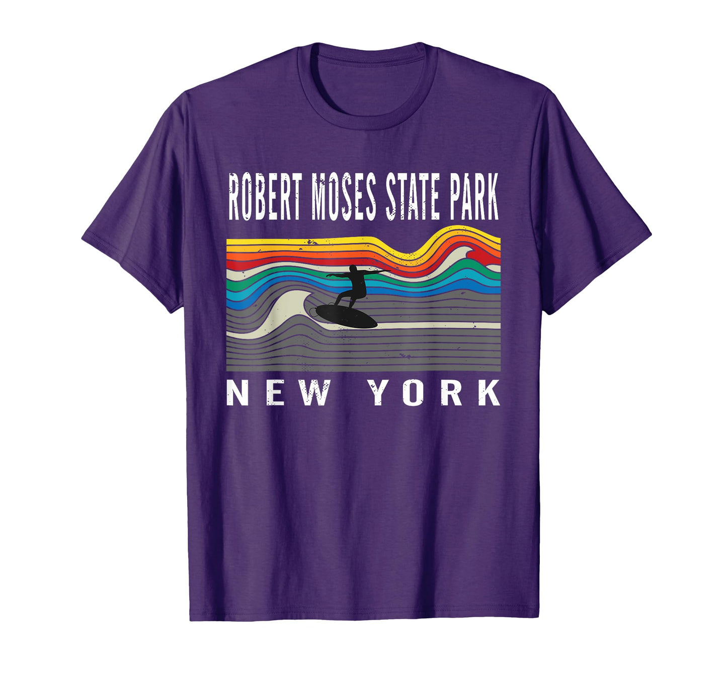 Robert Moses State Park New York Surfboard Souvenir T-Shirt