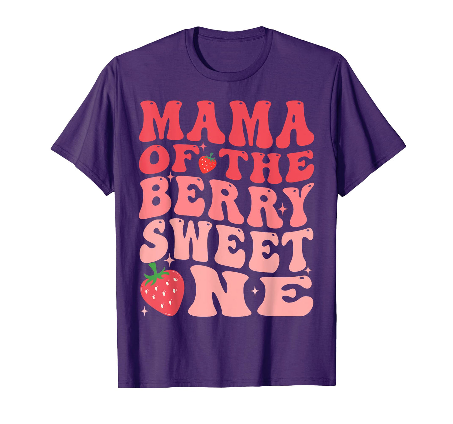 Mama Of The Berry Sweet One 1st Birthday Strawberry T-Shirt