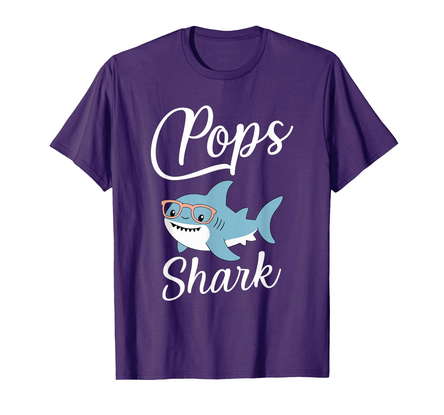 Pops Shark Funny Matching Family Grandpa T-Shirt