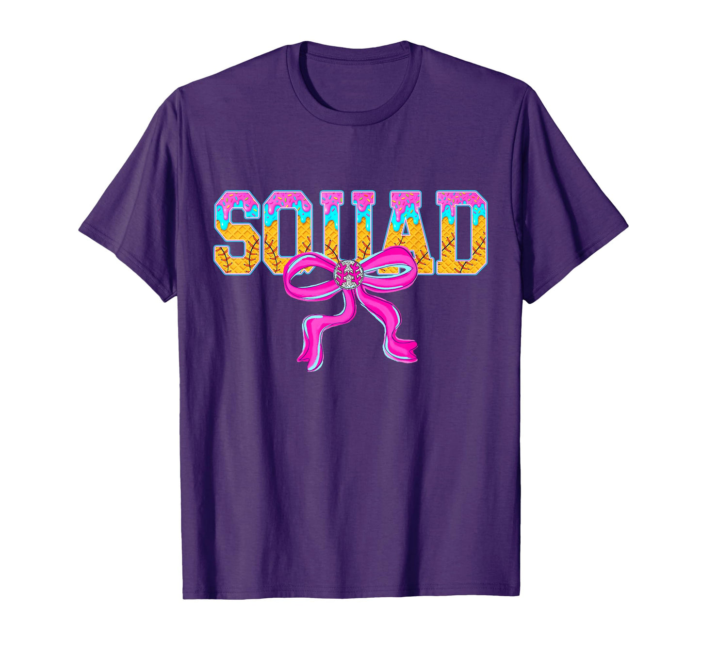 Baseball Squad Ice Cream Drip Game Day Family Matching T-Shirt