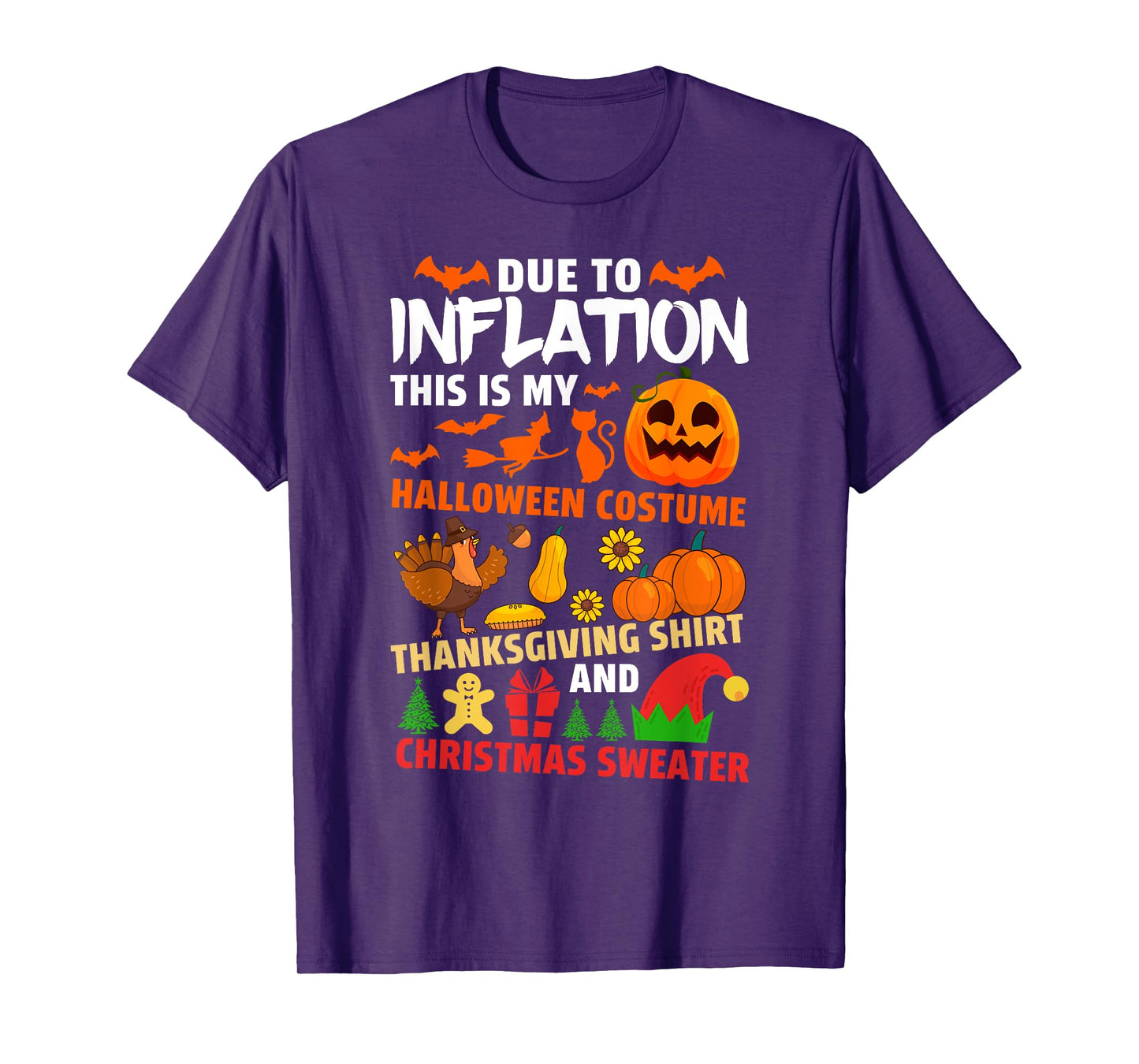 Funny Inflation Halloween Thanksgiving Christmas Costume T-Shirt