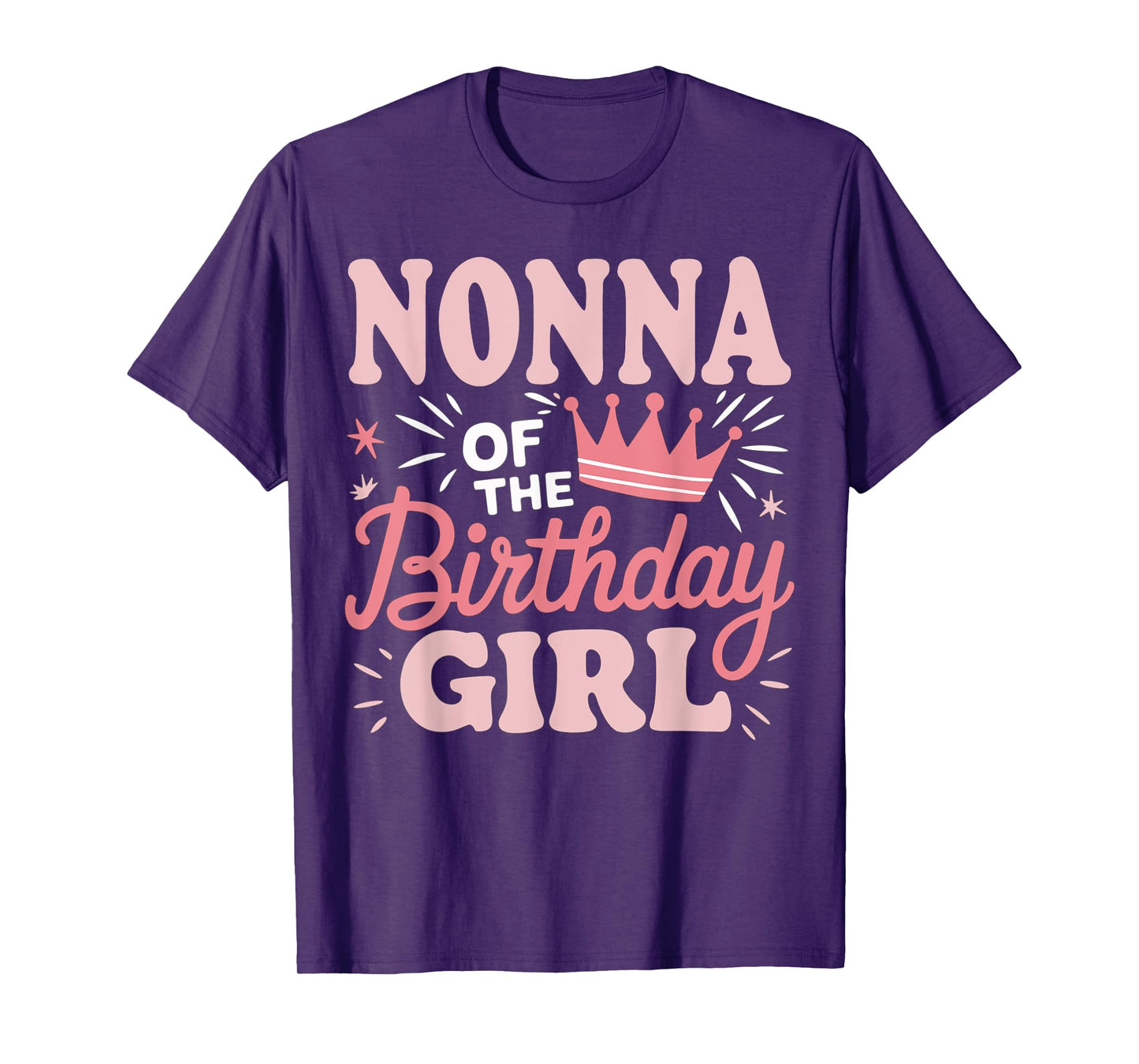 Nonna Of The Birthday Girl Cute Pink Grandma Party T-Shirt