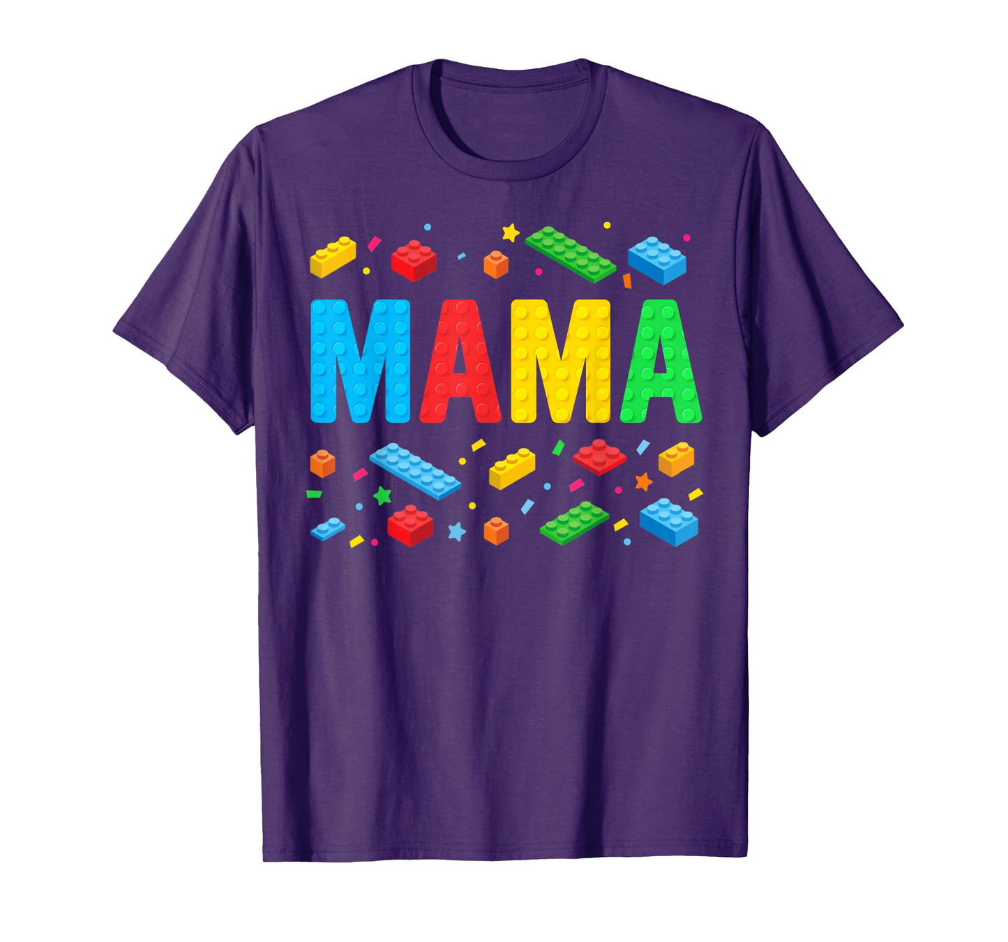 Mama Master Builder Building Bricks Blocks Funny Mothers Day T-Shirt