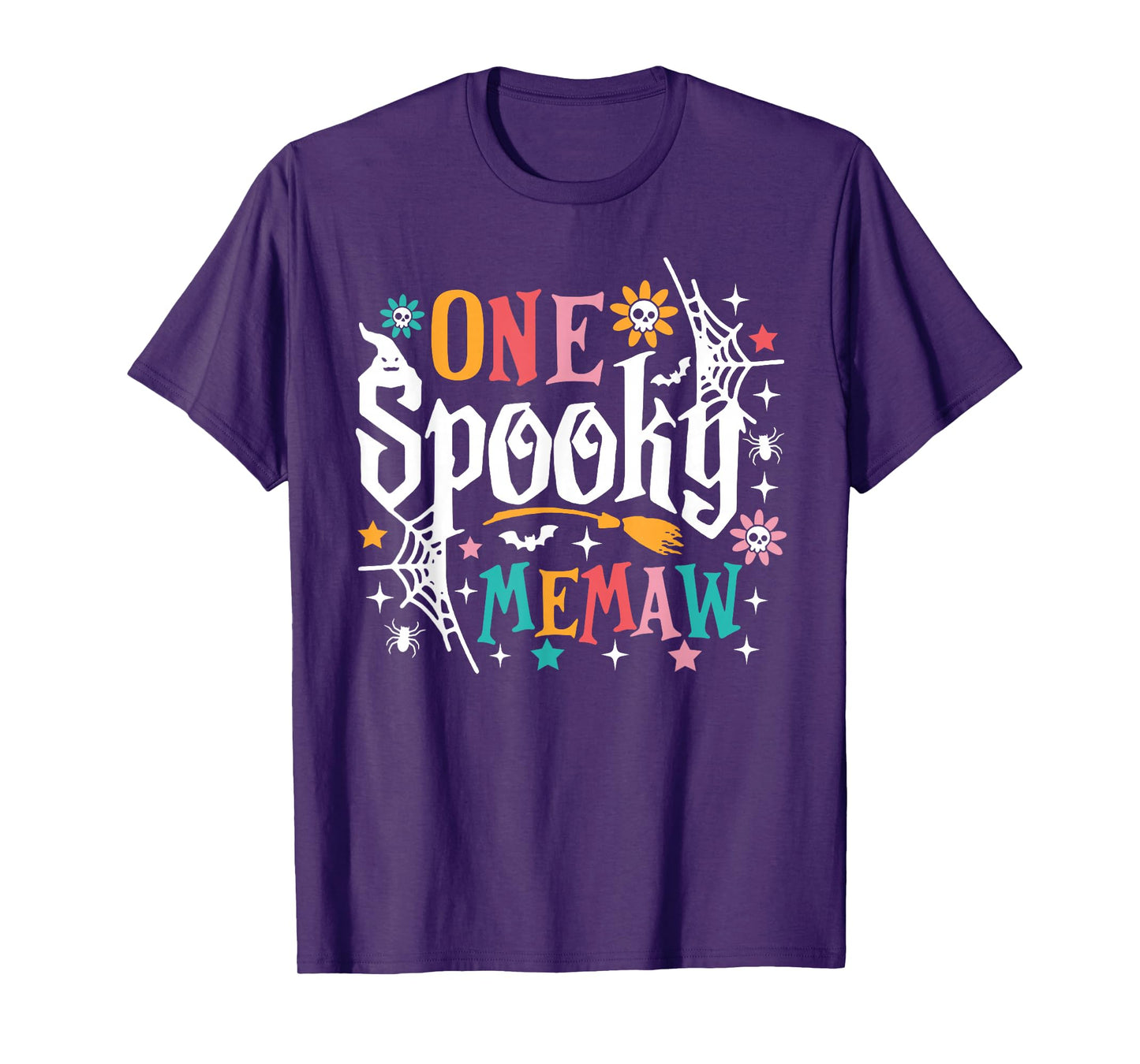 One Spooky Memaw Shirt Funny Halloween Spooky Grandma T-Shirt