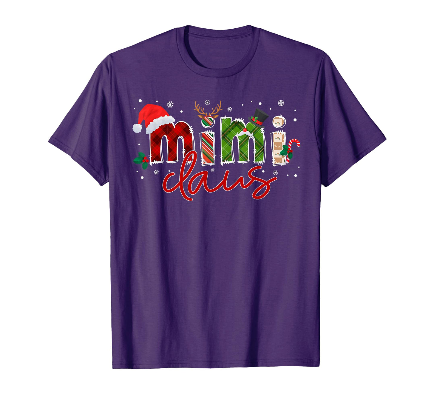 Mimi Claus Santa Claus Family Matching Christmas Pajama T-Shirt