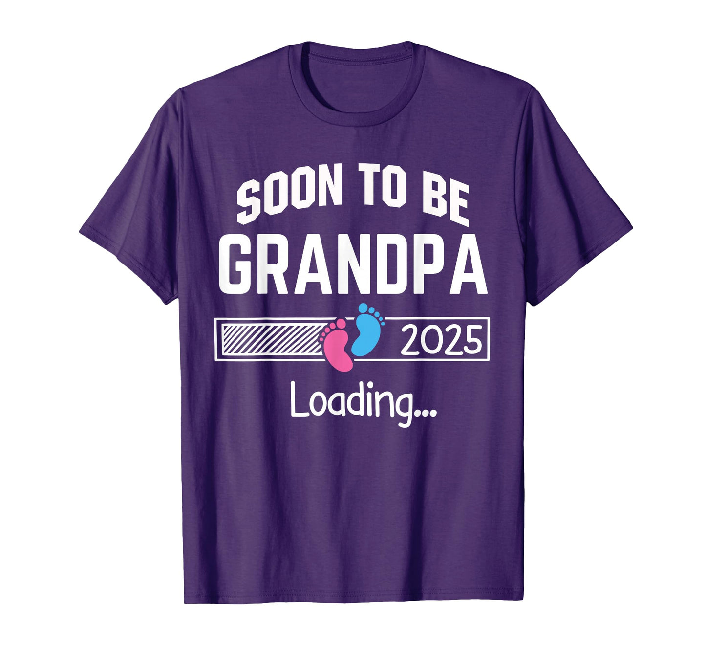 Soon to be Grandpa 2025 Loading Promoted to Grandpa Apparel T-Shirt