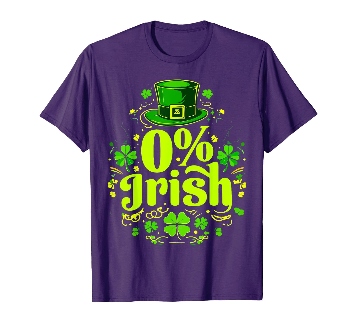 0% Irish St. Patrick's Day Zero Percent Graphic T-Shirt