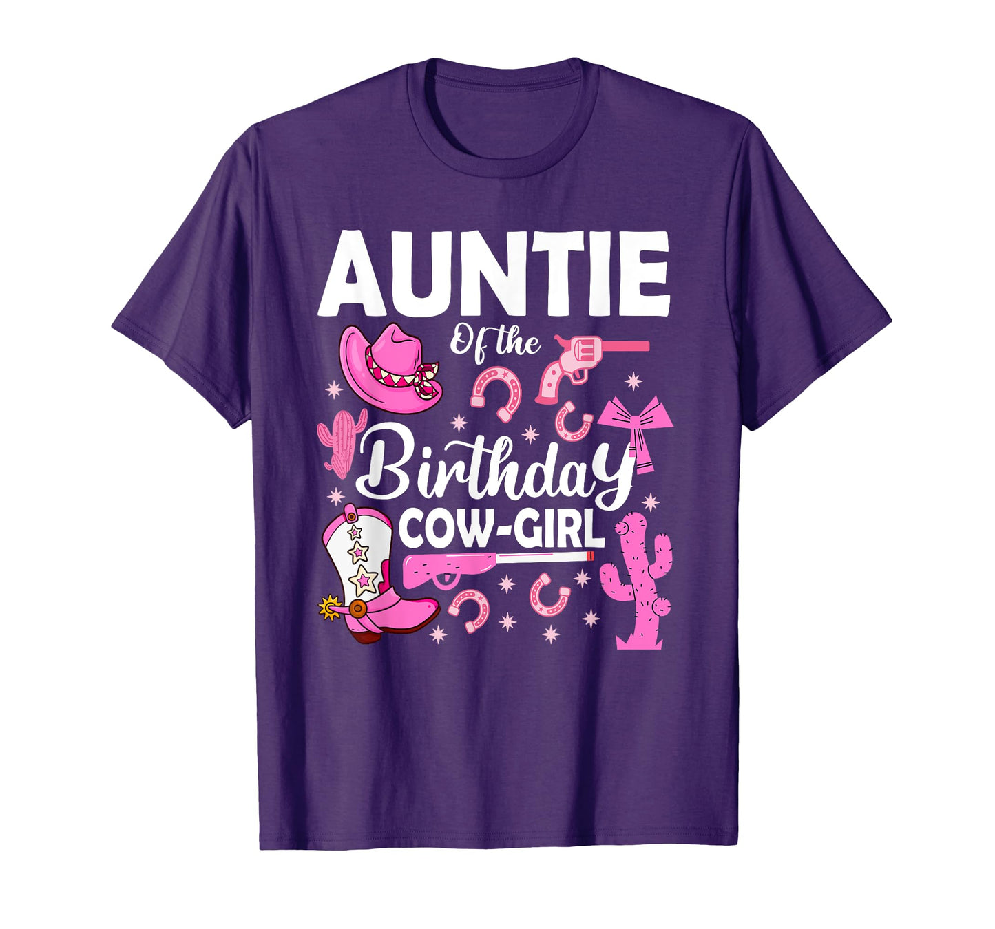 Auntie Of The Birthday Cowgirl Rodeo Bday Girl Party Aunt T-Shirt