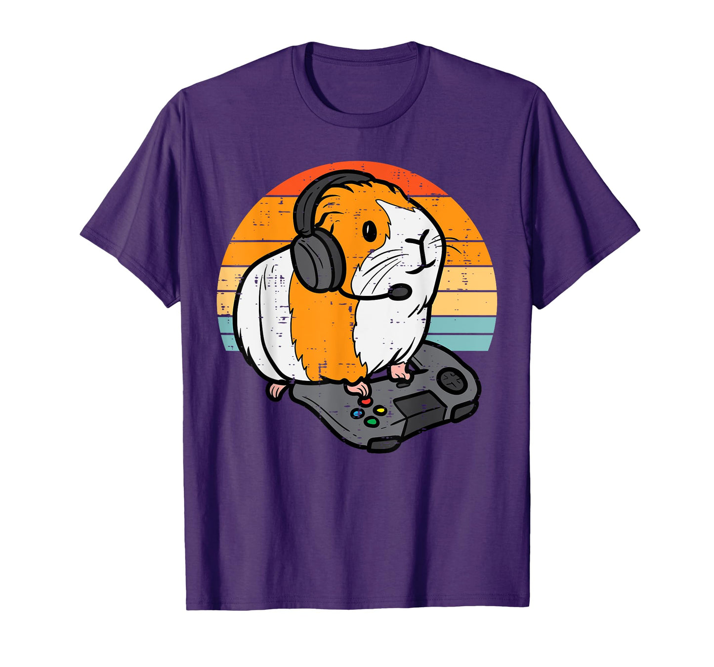 Guinea Pig Gamer Retro Video Gaming Cavy Men Boys Kids Youth T-Shirt