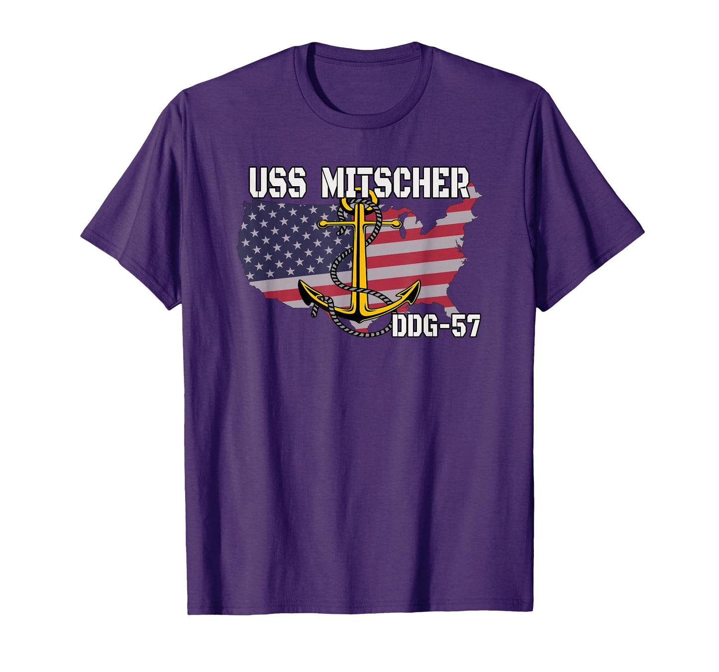USS Mitscher DDG-57 Destroyer Veteran Day Father Grandpa Dad T-Shirt