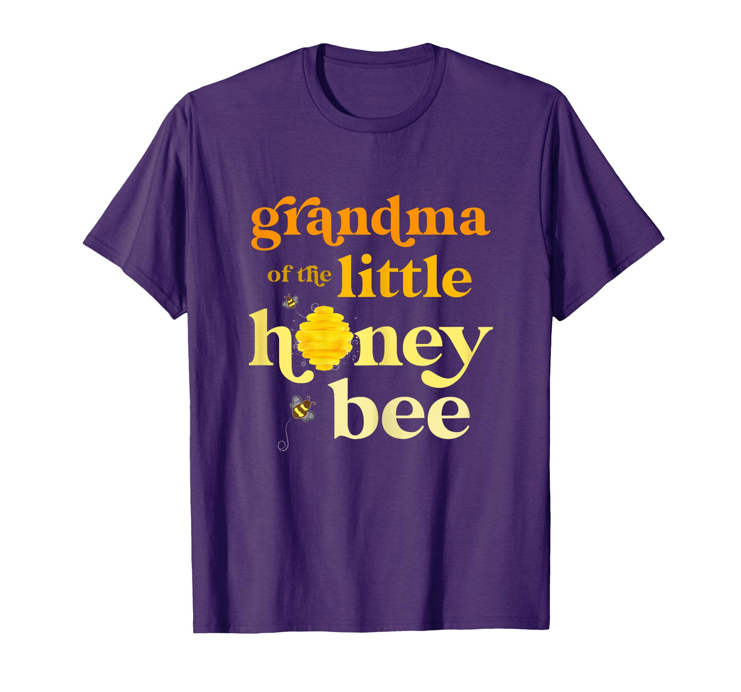 Womens Grandma Little Honey Bee Birthday Gender Reveal Baby Shower T-Shirt