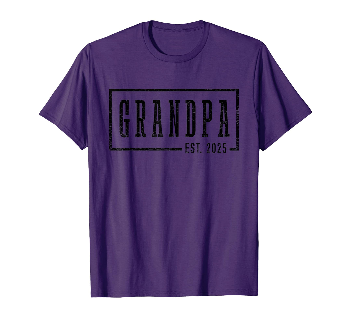 Grandpa 2025 Grandpa To Be Gifts Sleek Framed Design T-Shirt