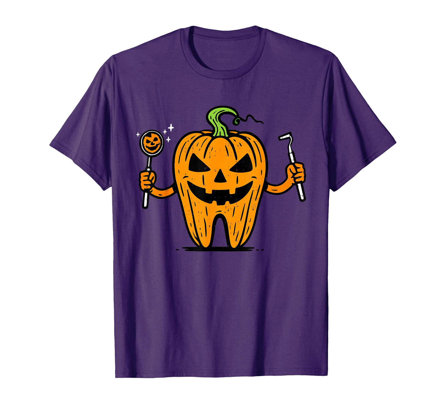 Dentist Tooth Pumpkin Halloween Dental Costume Men Women Kid T-Shirt