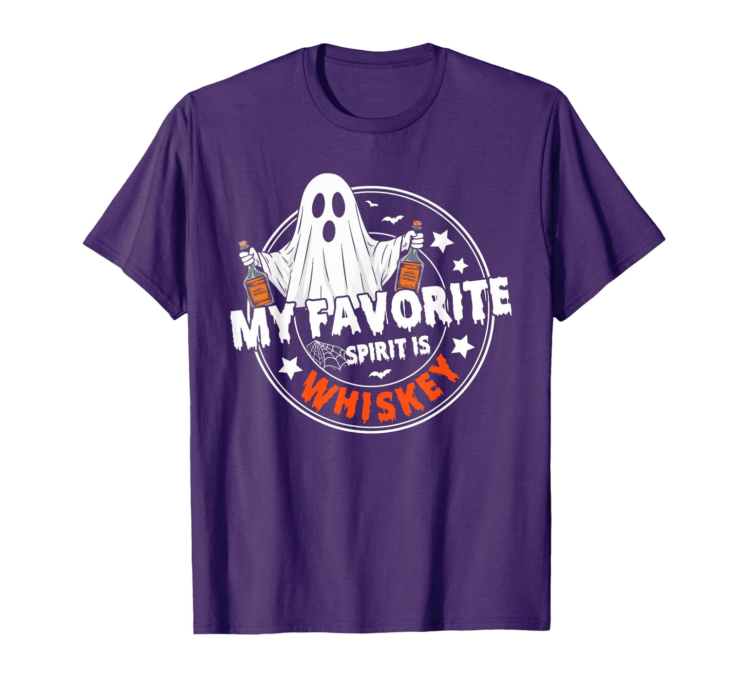 My Favorite Spirit is Whiskey Funny Ghost Halloween Costume T-Shirt