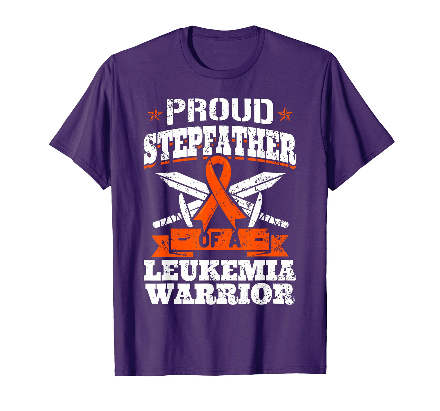 Proud Stepfather Of A Leukemia Warrior Awareness Ribbon T-Shirt