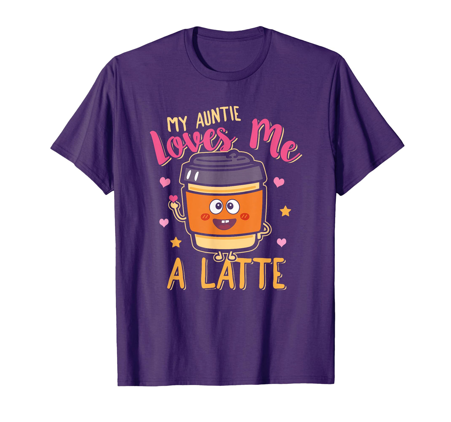 Kids My Auntie Loves Me A Latte Aunt T-Shirt