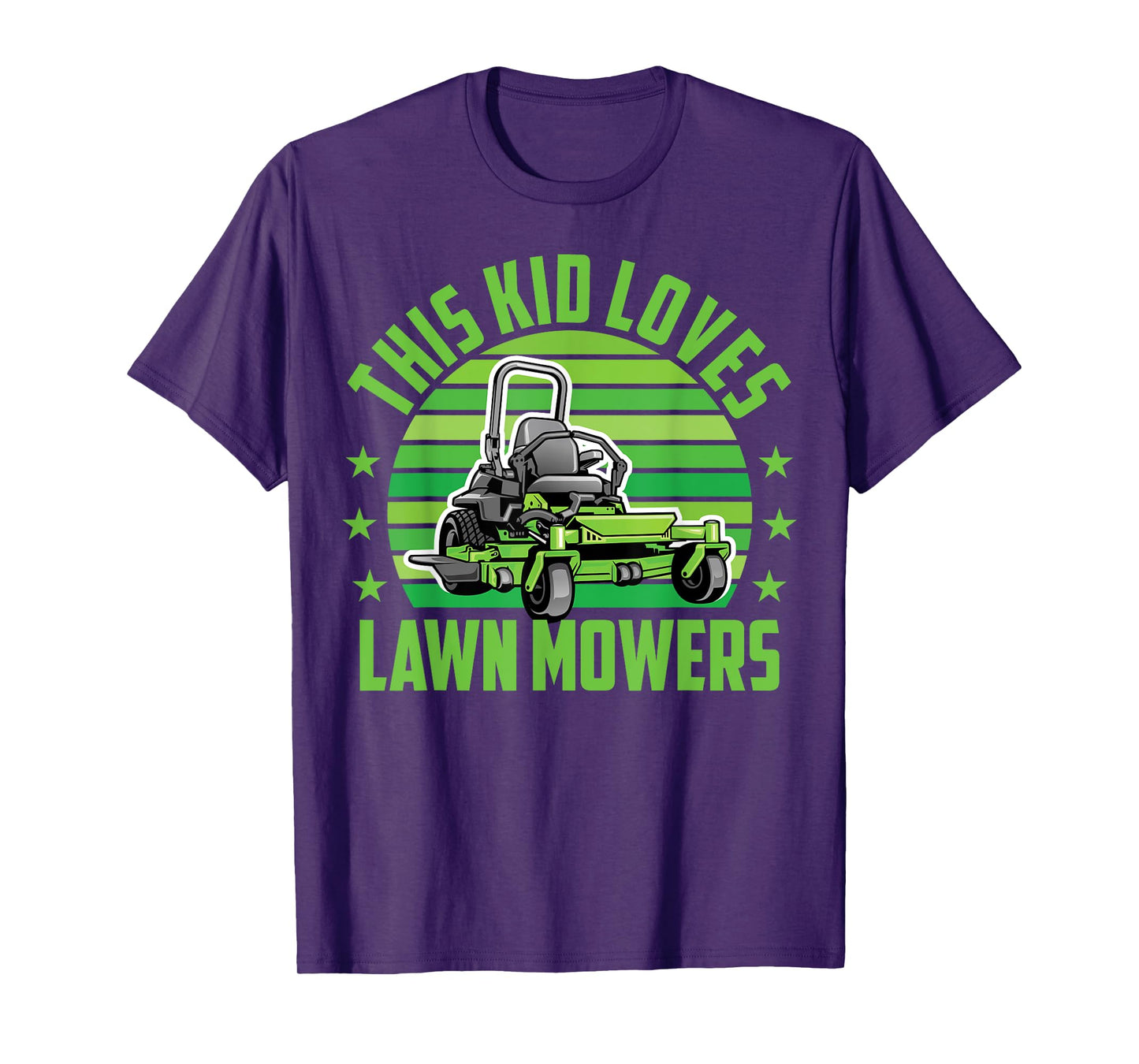 Funny Lawn Mowing Kid Loves Lawn Mower Gardening Boy Toddler T-Shirt