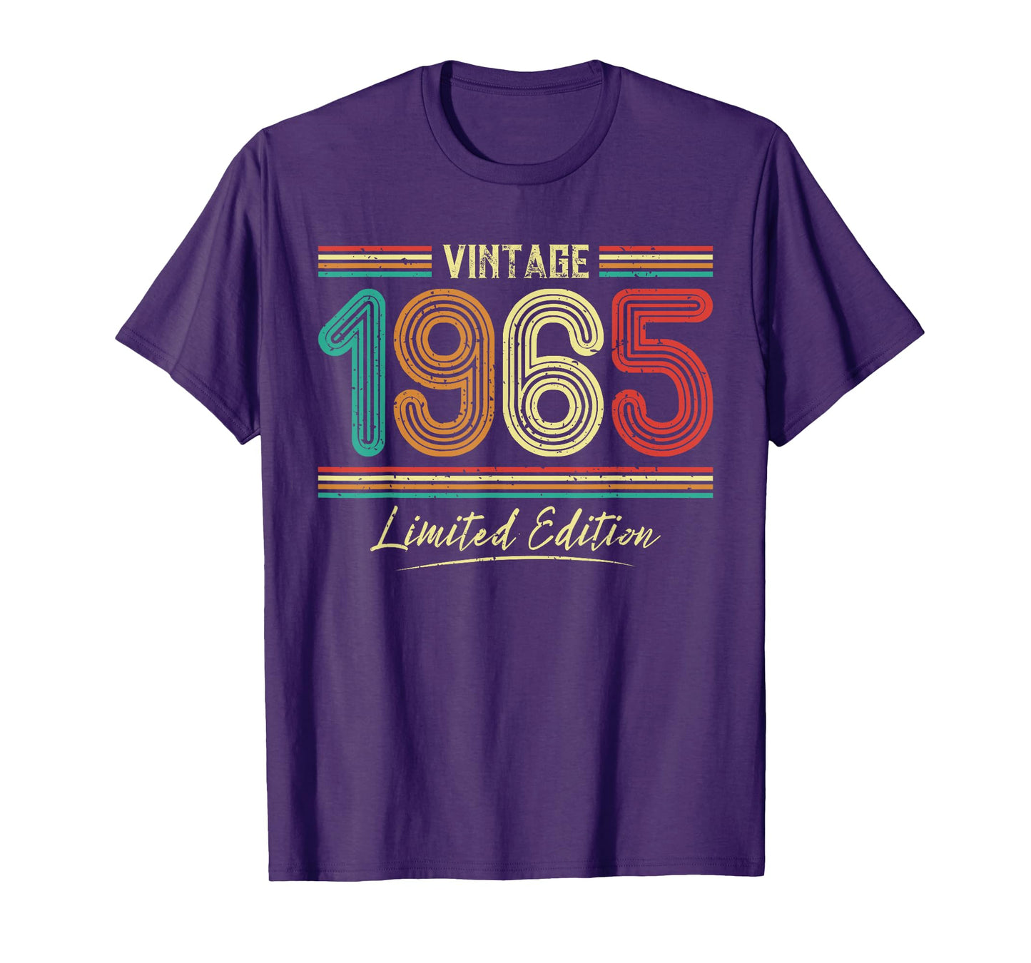 Vintage 1965 Birthday 1965 Limited Edition Retro Men Women T-Shirt
