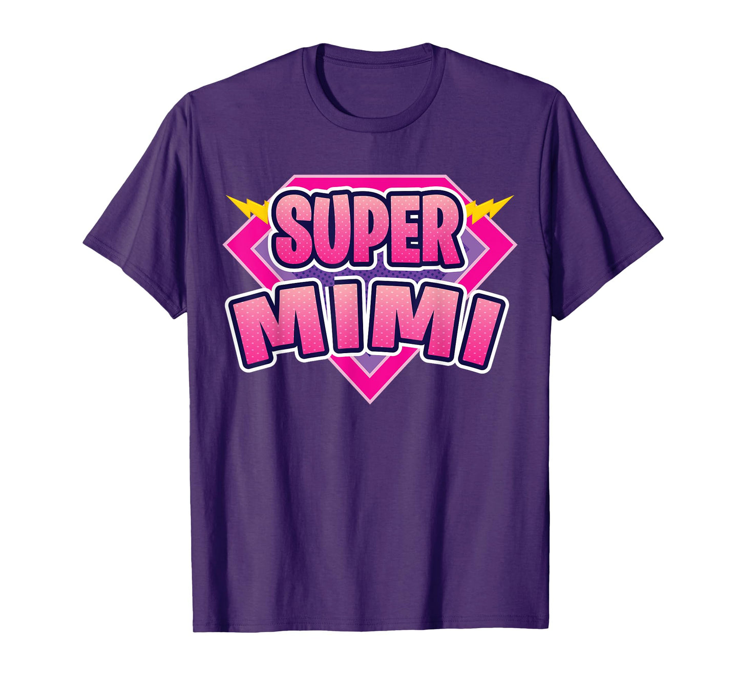 Super Mimi Superhero Grandmother Comic Book Funny Matching T-Shirt
