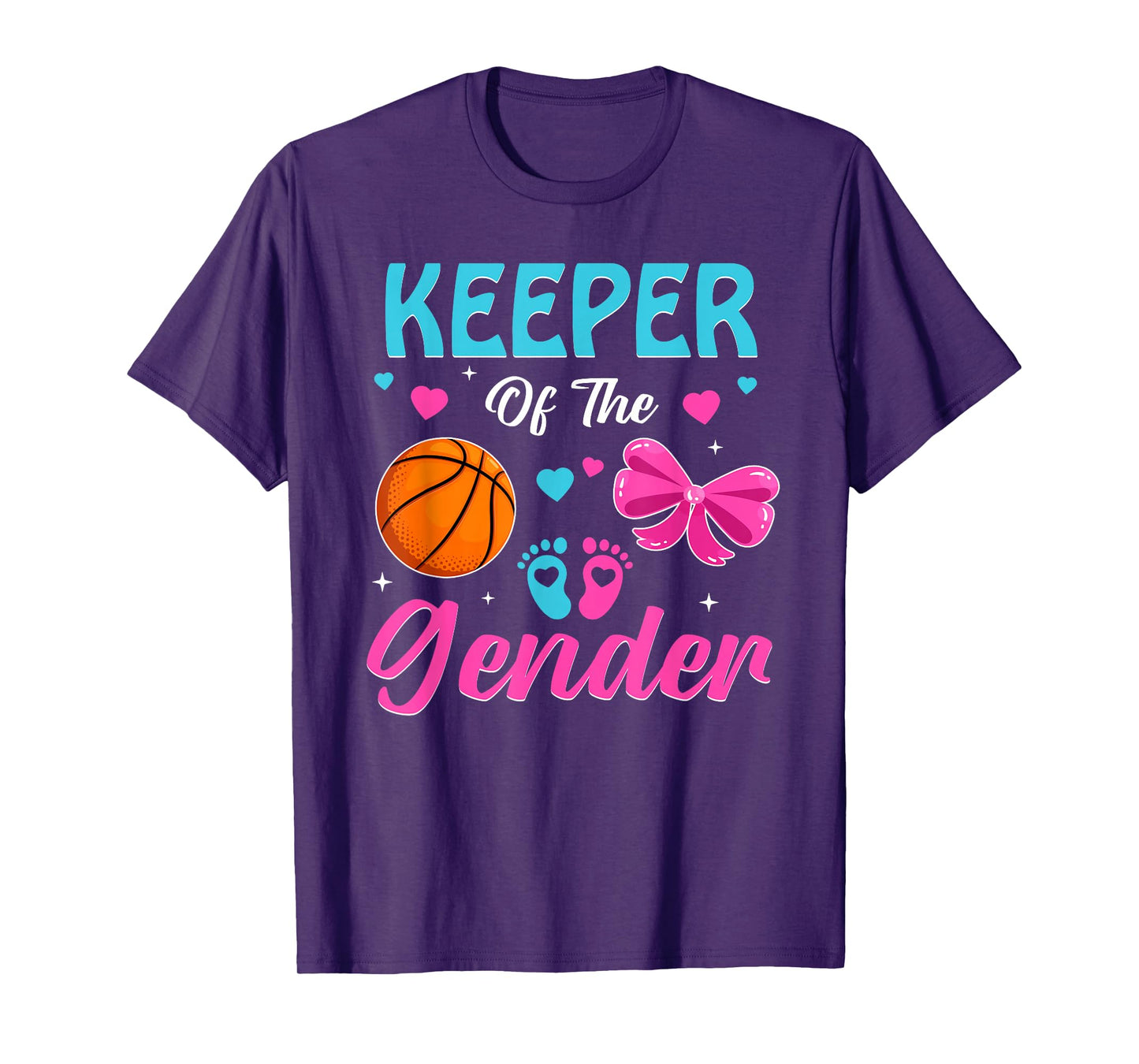 Keeper Of The Gender Basketball Gender Reveal Party T-Shirt