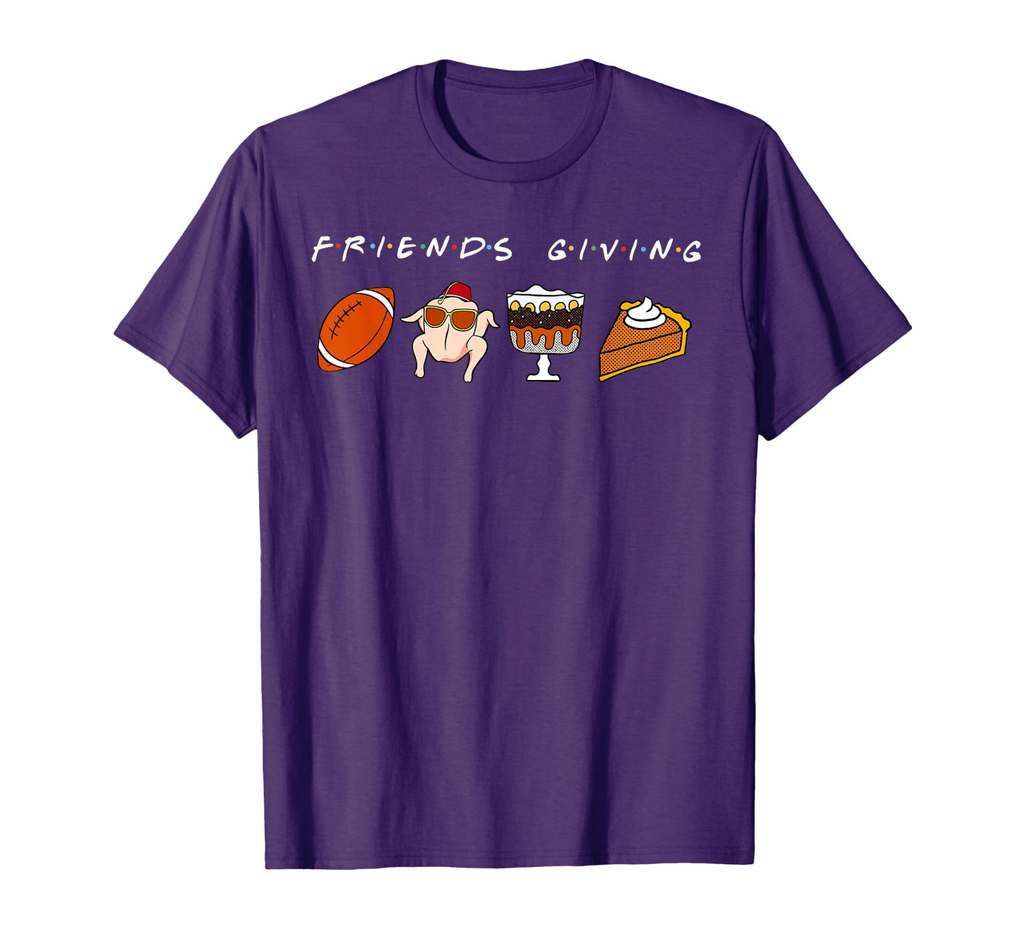 Friends Giving Turkey Football Pumpkin Thanksgiving Autumn T-Shirt