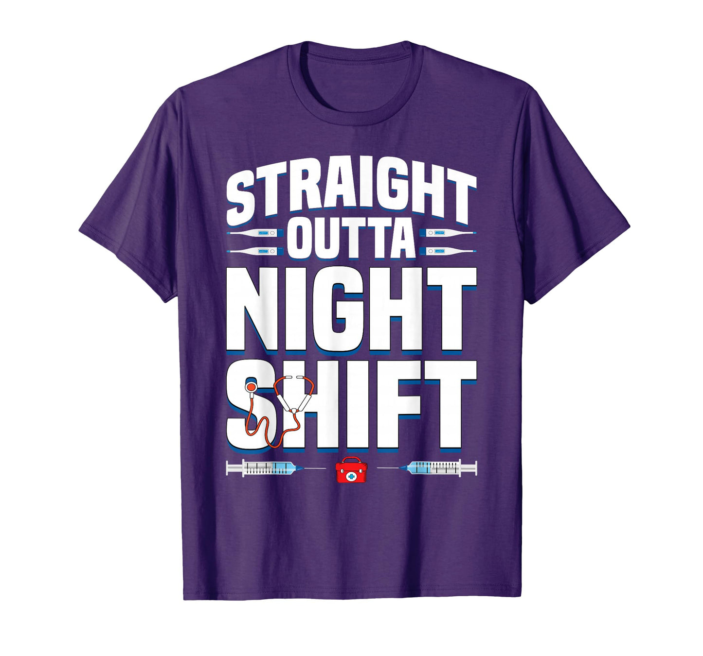 Night Shift Nurse For Men Women Emergency Registered Nurse T-Shirt