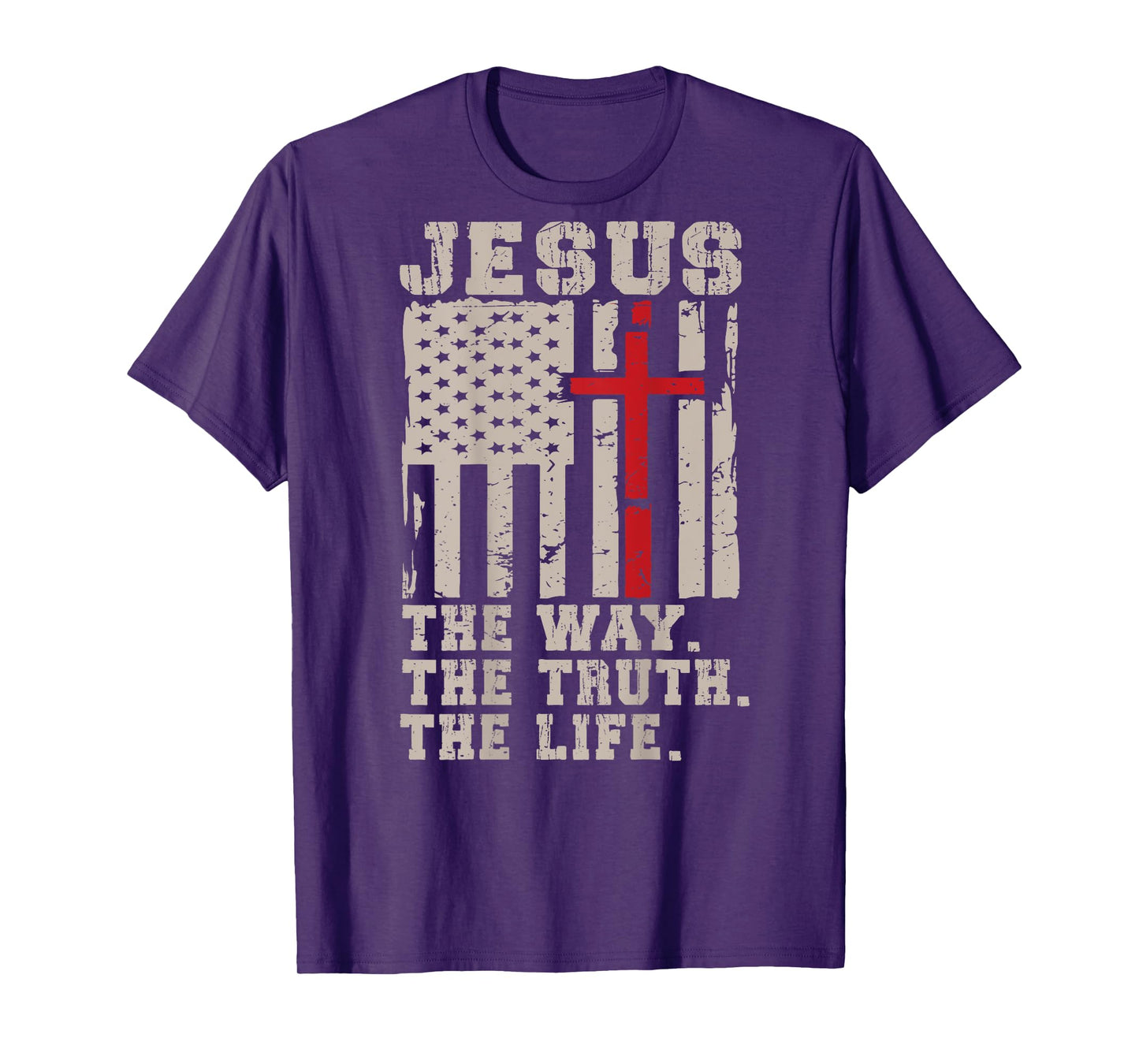 On Back Jesus The Way The Truth The Life Christian God Men T-Shirt