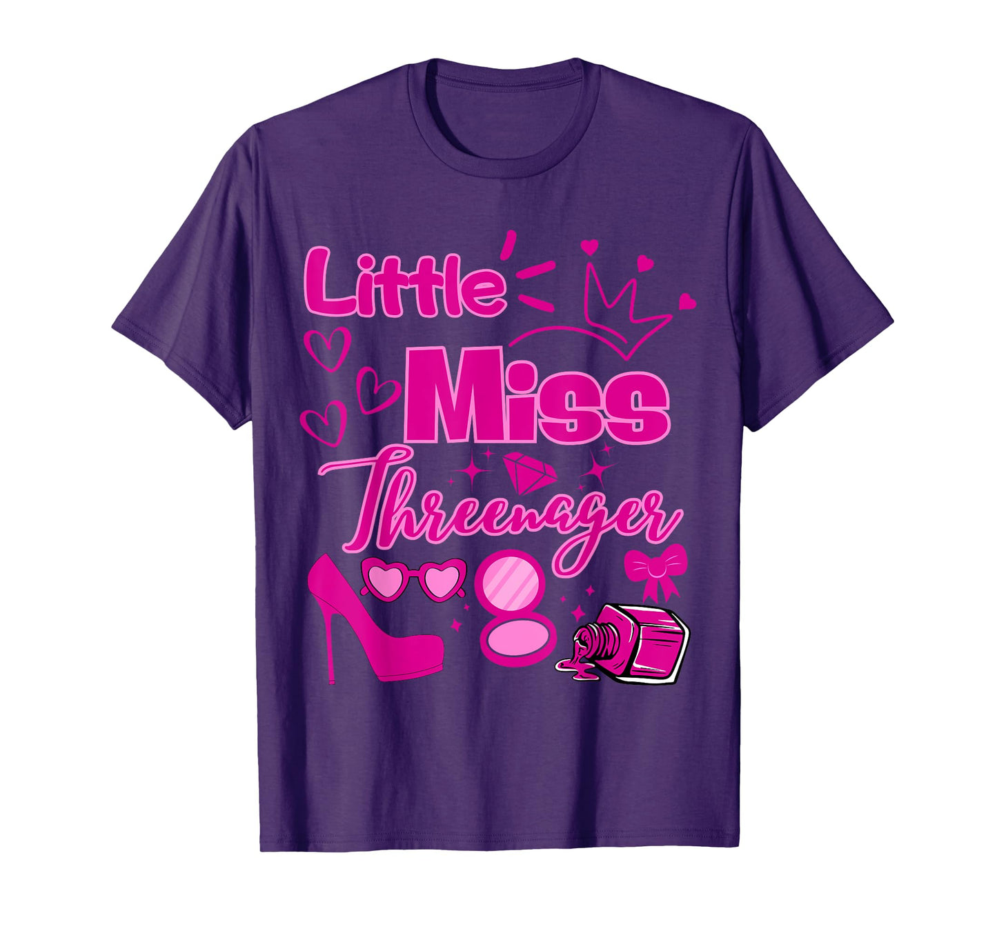 Miss Threenager 13 Birthday Girls Salon SPA Makeup Party T-Shirt