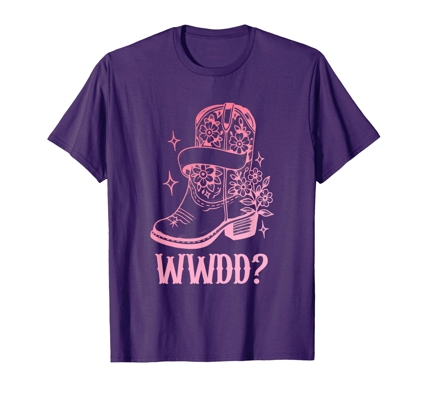 Humorous, Inspirational, Cowboy Boot, WWDD? T-Shirt