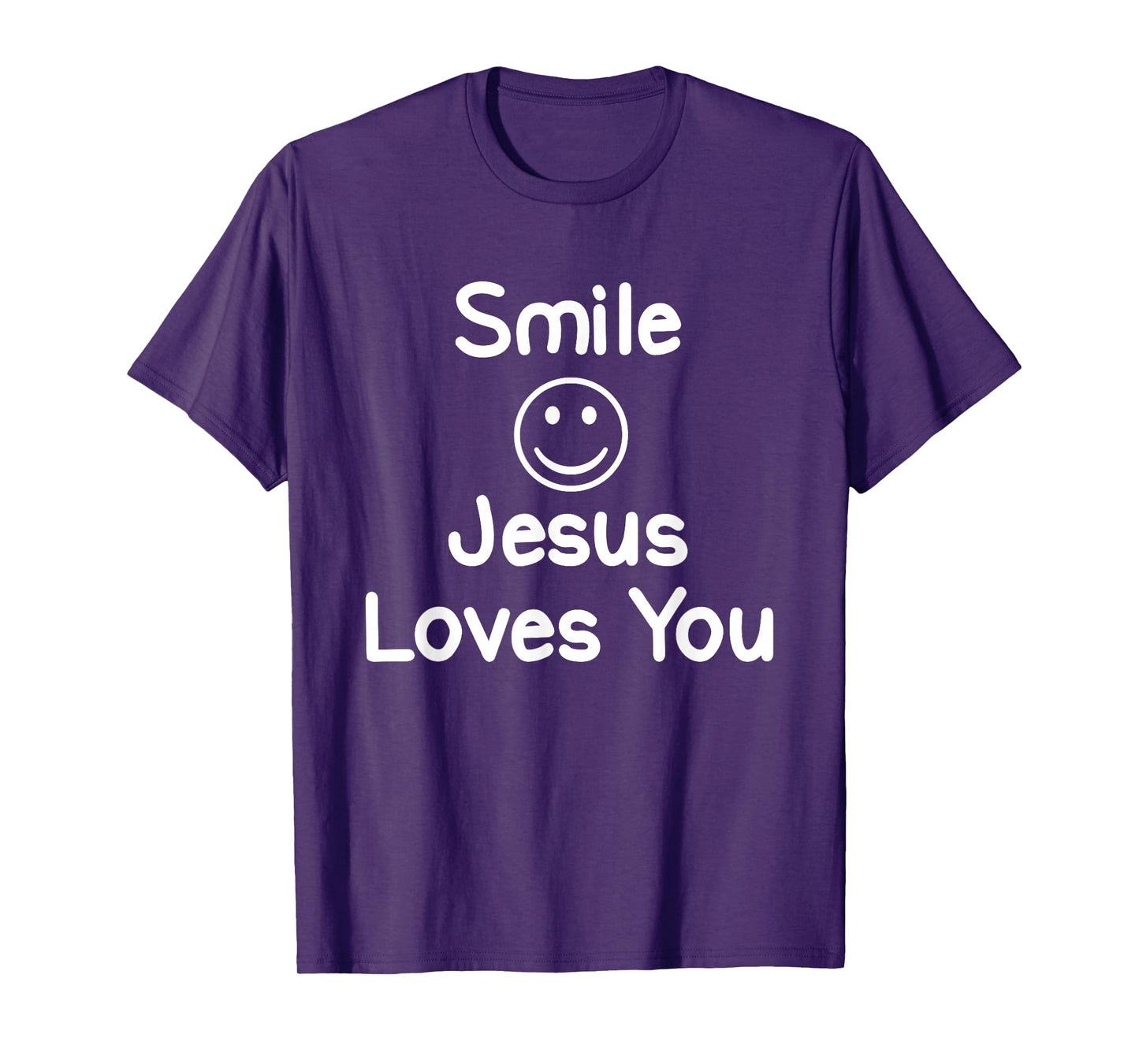 Inspirational Smile Jesus Loves You T-shirt. Faith Tee T-Shirt