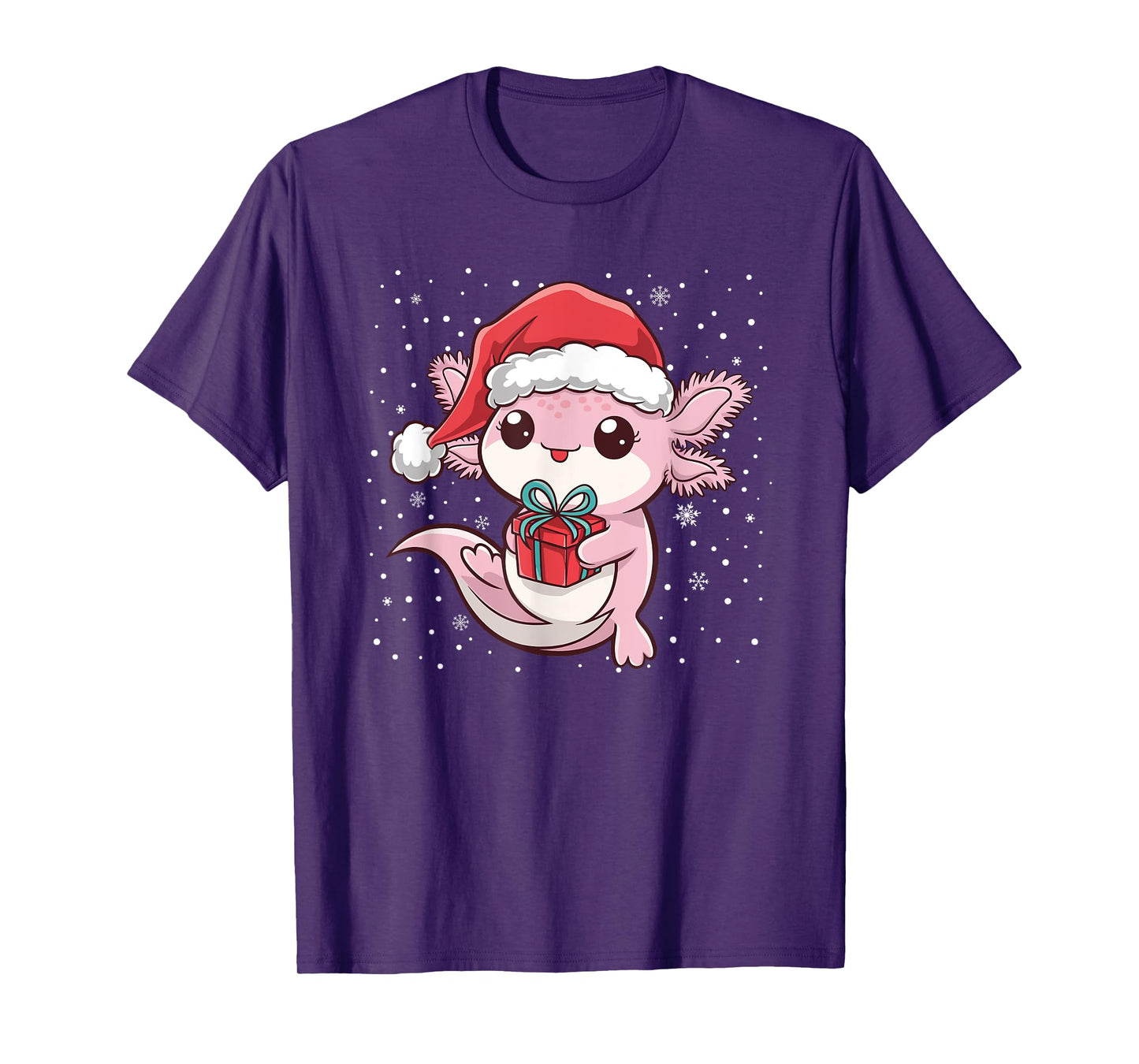 Funny Christmas Axolotl Xmas Axolotl For Men Women Kids T-Shirt