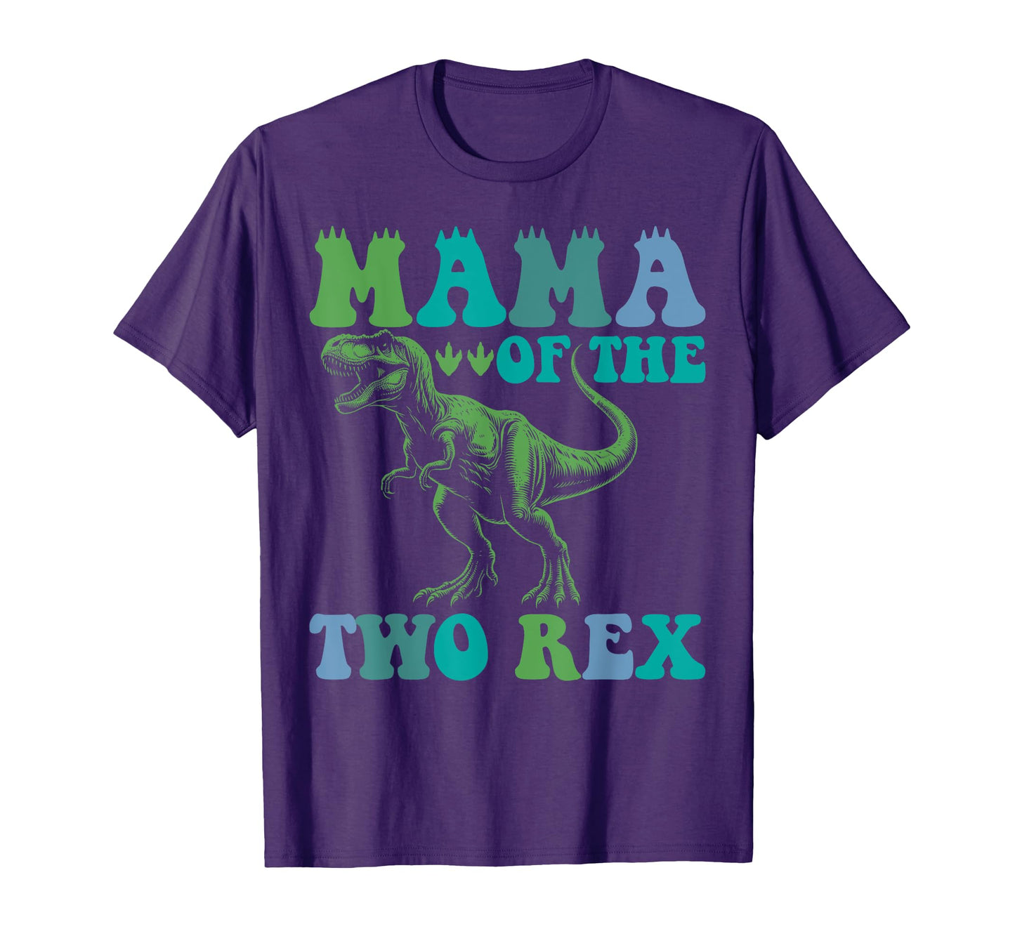Mama Of The Two Rex Birthday Boy T-Rex Dinosaur Mommy Mom T-Shirt