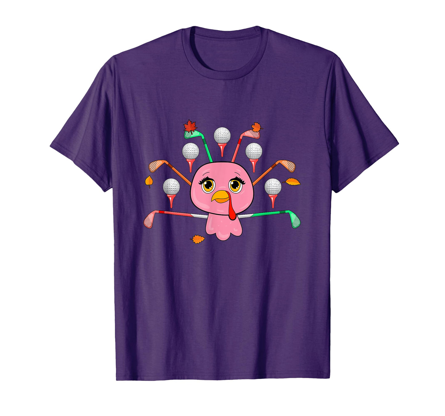 Golf Equipment As Thanksgiving Turkey Costume Player T-Shirt